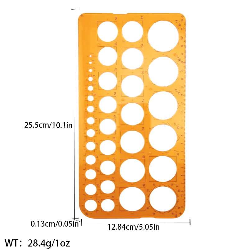 Regla de curva directa de fábrica Botón regla de arco regla de ropa regla de corte traje de regla de jaula de manga regla de tamaño colección