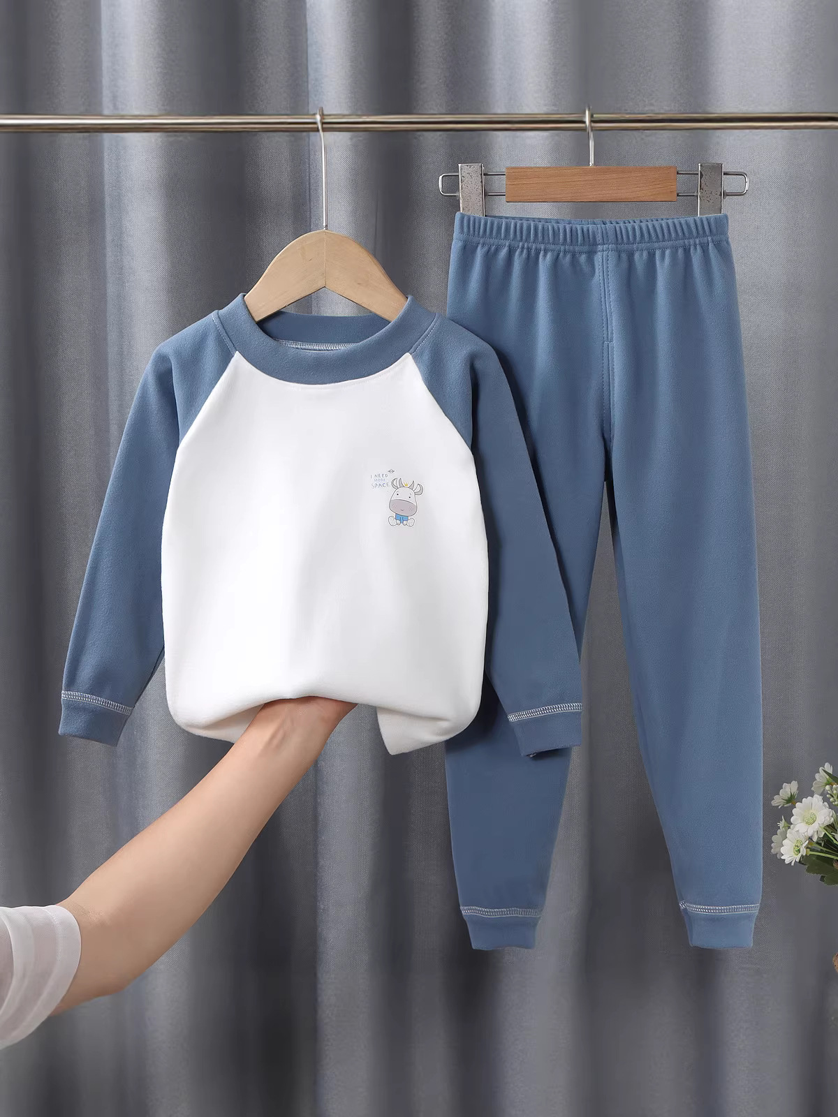 Children's Thermal Underwear Set for Boys and Girls, Autumn and Winter Warm Home Wear, Baby Base Layer Clothing
