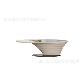 深渊茶几客厅家用2026新款简约轻奢现代小户型椭圆形极简玻璃茶几