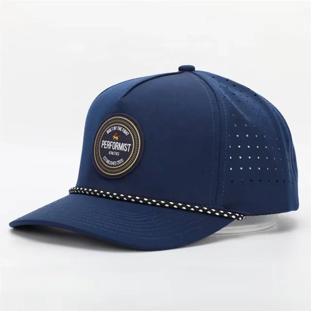 Sombrero de pesca impermeable con perforaciones láser, gorra de béisbol, sombrero liso, logotipo bordado personalizado, unisex.