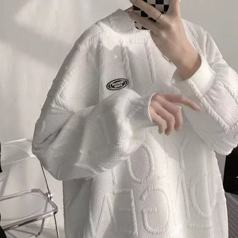 2024 весенне-осенний дизайнерский свитер, мужской Корейский модный топ, модный бренд, уличное Свободное пальто