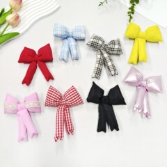 韓系風ファッション流行格子立体充填綿蝶結び服装箱頭飾りdiy装飾補助材料卸売り