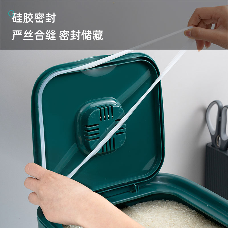 Food-grade lightweight luxury rice bucket household airtight rice box anti-mosquito anti-humidity rice storage noodle bucket large capacity wholesale