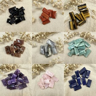 ��Ʒ��Ȼʯˮ���pƽ������13*25mm�L���ε���diy�Ʒ������l