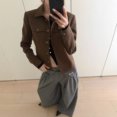 Ranwe 私服 东京故事 设计摩登翻领蜡感艺外套百搭装风夹克