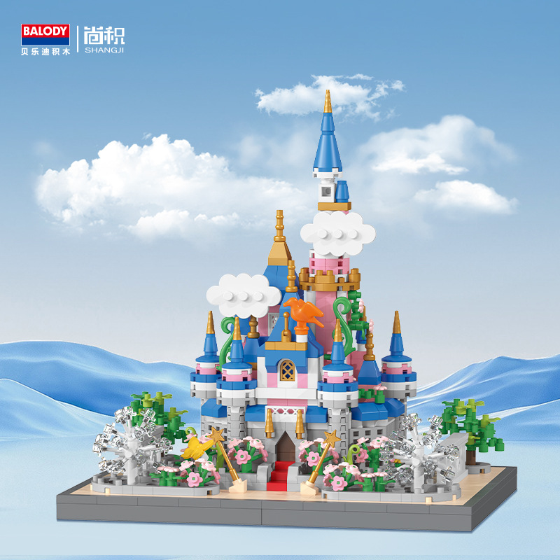 Garden Castle Model Little Girl Princess Birthday Gift Gift Handmade Difficult Puzzle Building Blocks