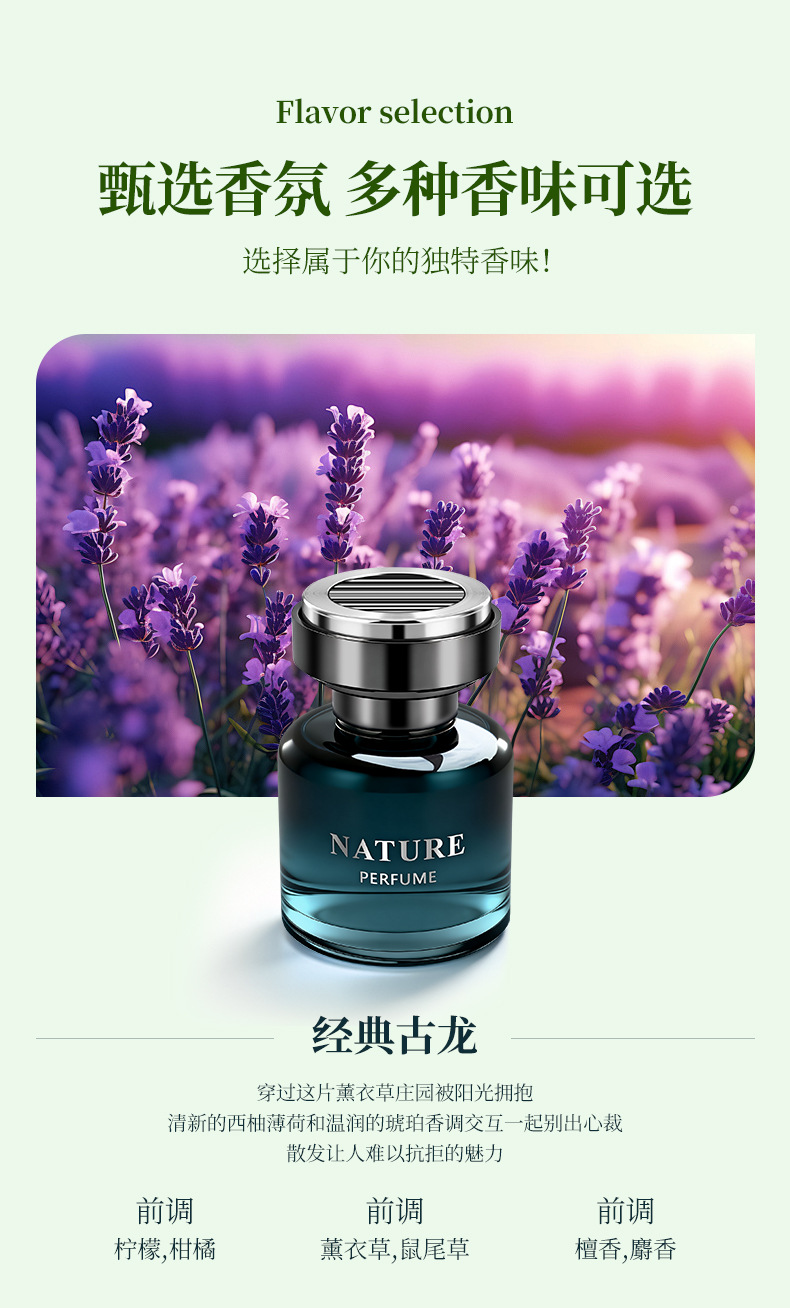 【Cross-border】New Car Air Freshener, Car Perfume Holder, Long-lasting Light Fragrance for Car and Home, High-end Decorative Fragrance