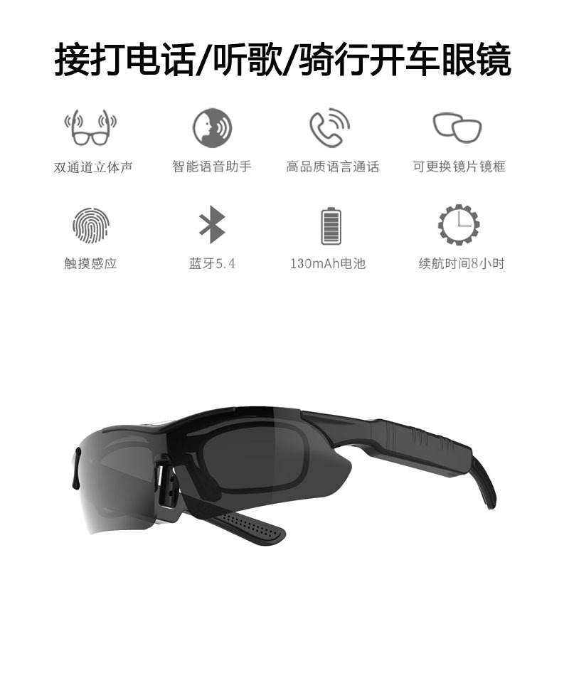[Hersteller Lagerbestand] Bluetooth-Brille GS05 Smart-Brille zum Fahren, Musikhören und Telefonieren, Sonnenbrille, polarisierte Sonnenbrille
