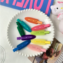 夏季新款亚克力手感漆金属无痕鸭夹简约糖果色少女碎发刘海发夹女