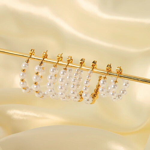 Cross-border hot-selling ins style fashion light luxury earrings hypoallergenic pearl earrings niche high-end women's earrings