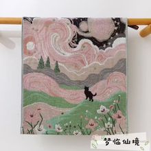 四层纯棉纱布 大方巾可爱卡通洗手巾擦手巾 家用纱布毛巾出口批发