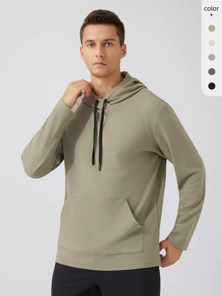 2026 Spring New Cross-Border Hooded Pullover Long-Sleeved Casual Sports Sweatshirt Outdoor Running Fitness Wear Hoodie
