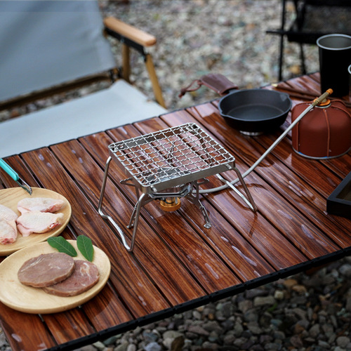 Outdoor stainless steel stove head bracket portable barbecue grill grid bracket grill pan bracket grill mesh small delivery bag
