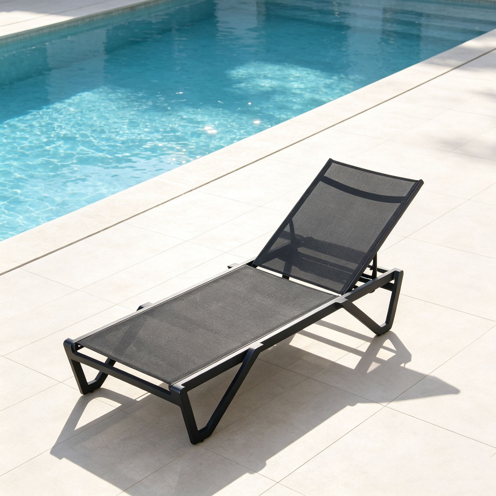 Silla al aire libre balcón patio impermeable aleación de aluminio villa de ocio al aire libre piscina cama de protección solar playa doméstica