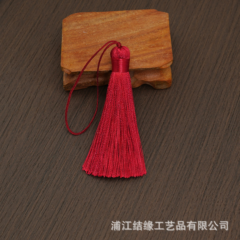 8cm small tassel tassel fan bookmark tassel pendant small fat spike Chinese clothing hair accessories bag accessories hanging spike wholesale