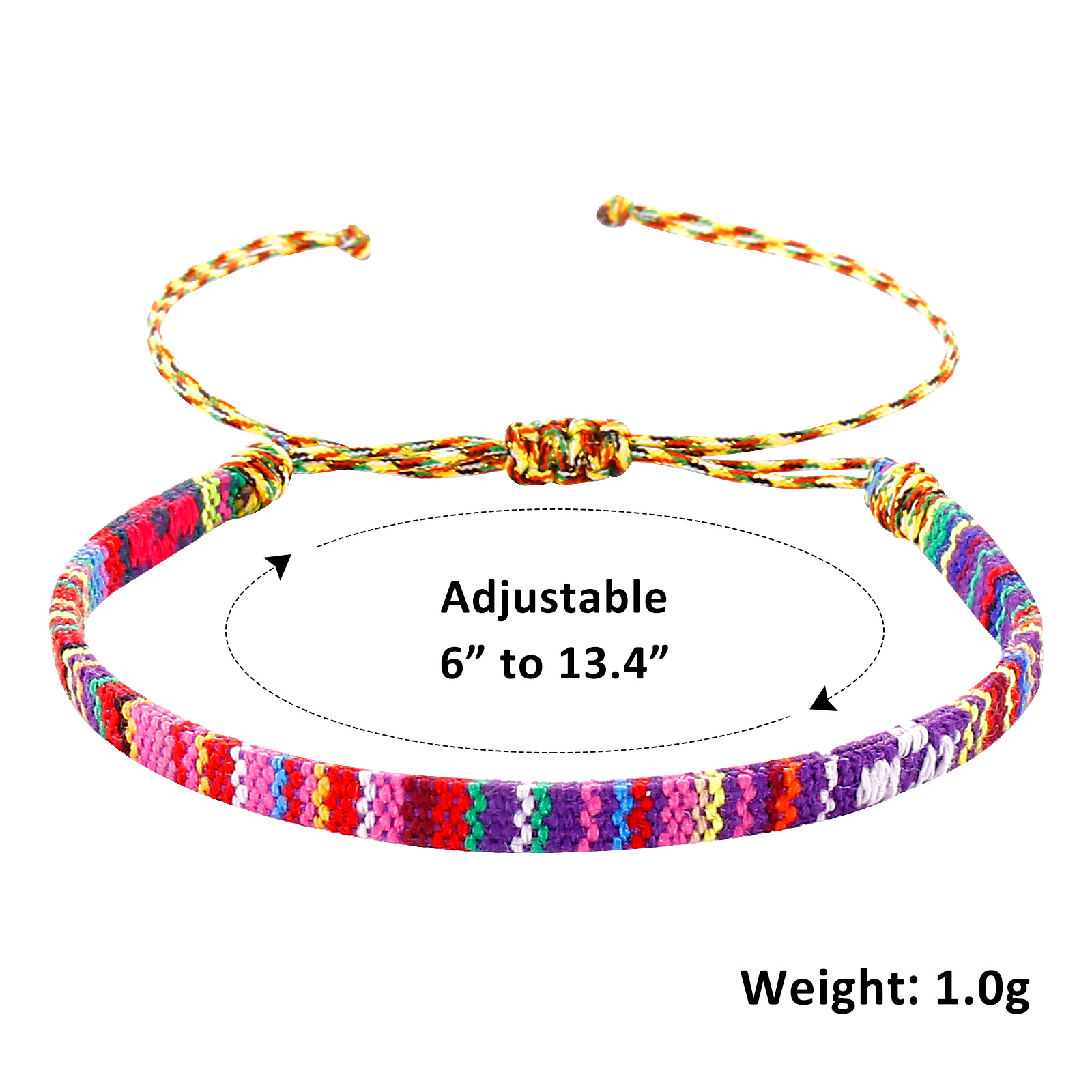 Bohemian Colorful Polyester Braid Women's Bracelets display picture 5