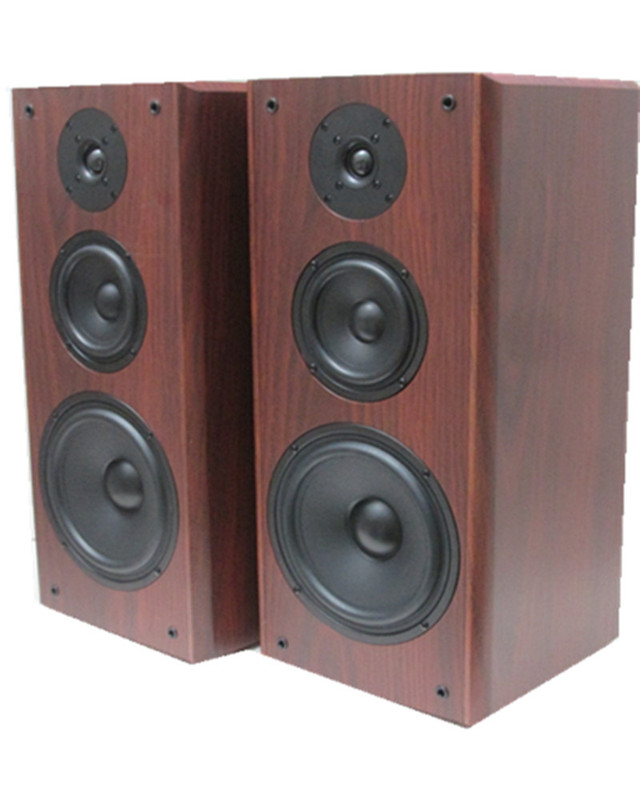 8.5inch Aop High, Middle, and Low Three-Way 2.0 Bookshelf Hifi Floor-Standing Wooden Passive Floor-Standing Speaker