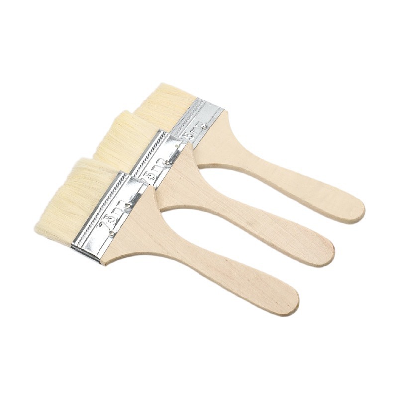 cepillo de lana de madera cepillo de barbacoa cepillo de pintura de látex pintura acuosa seda cepillo de lana suave fábrica al por mayor cepillo de pintura directa