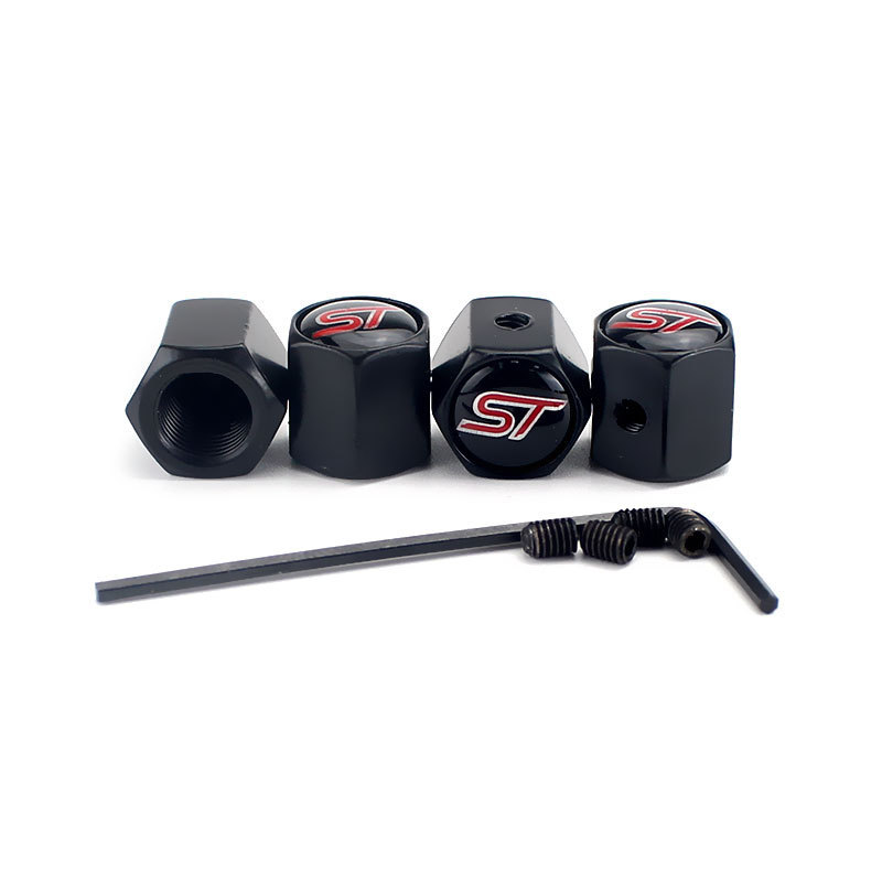 供应黑色防盗气门嘴帽 汽车轮胎防盗ST气门嘴帽盖 多车型logo批发