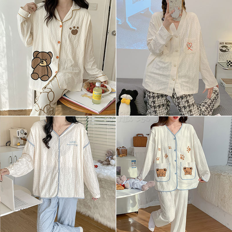 Special price pure cotton monthly clothes for pregnant women spring and autumn plus size nursing clothes sweat-wicking breathable home clothes for postpartum nursing clothes