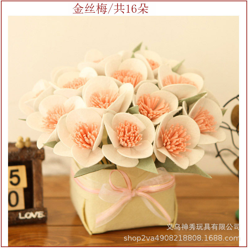 1 ramo adulto regalo Clavel ramo Corte libre no tejido hecho a mano DIY material creativo paquete