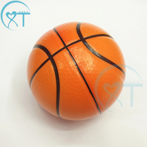 Manufacturer cross-border children's sports toy basketball pu foam sponge elastic orange basketball 10cm toy basketball