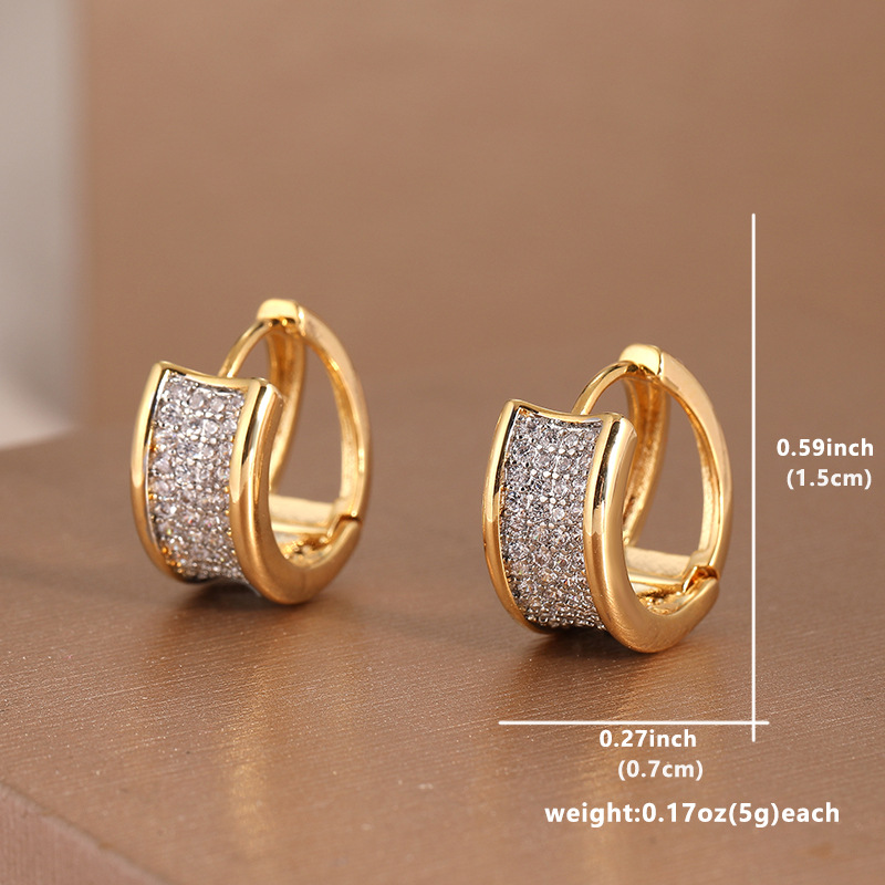 Chenyue Cross-Border Earrings European and American Style Turquoise Copper Ear Hoops Drop Shipping Ear Rings