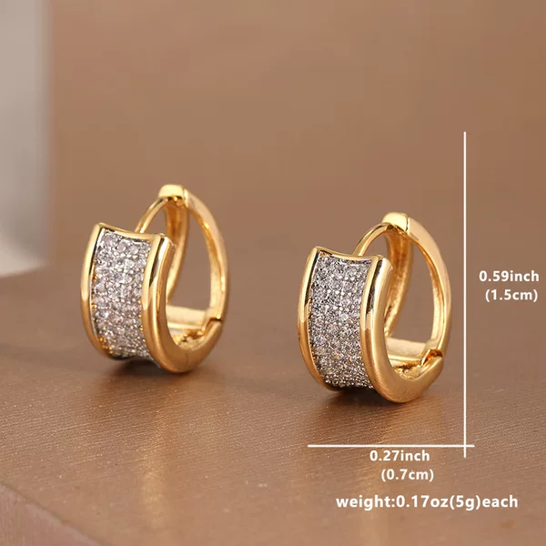 Chenyue Cross-Border Earrings European and American Style Turquoise Copper Ear Hoops Drop Shipping Ear Rings