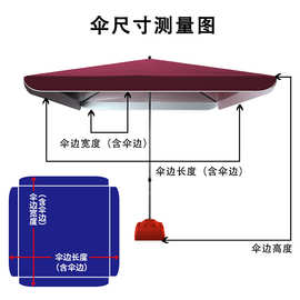 7MEM批发太阳伞大型户外摆摊做生意庭院伞遮阳伞大号伞大雨伞