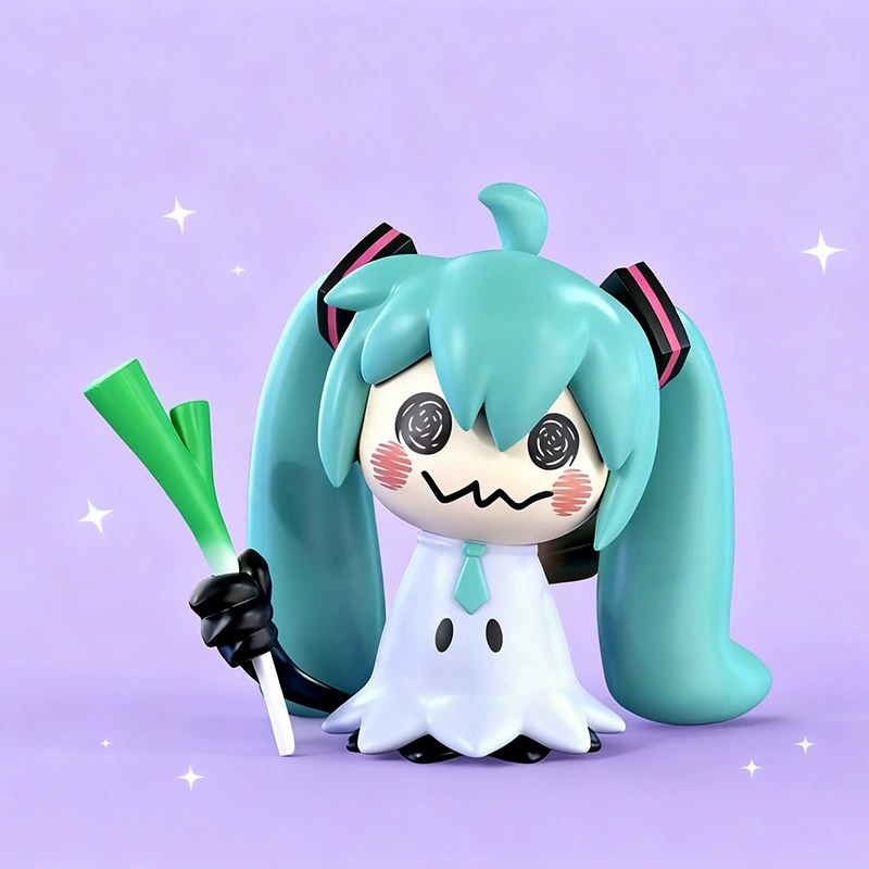 Мини-фигурка Hatsune Miku Q version, 7 см, с голосовым эффектом, милый подарок