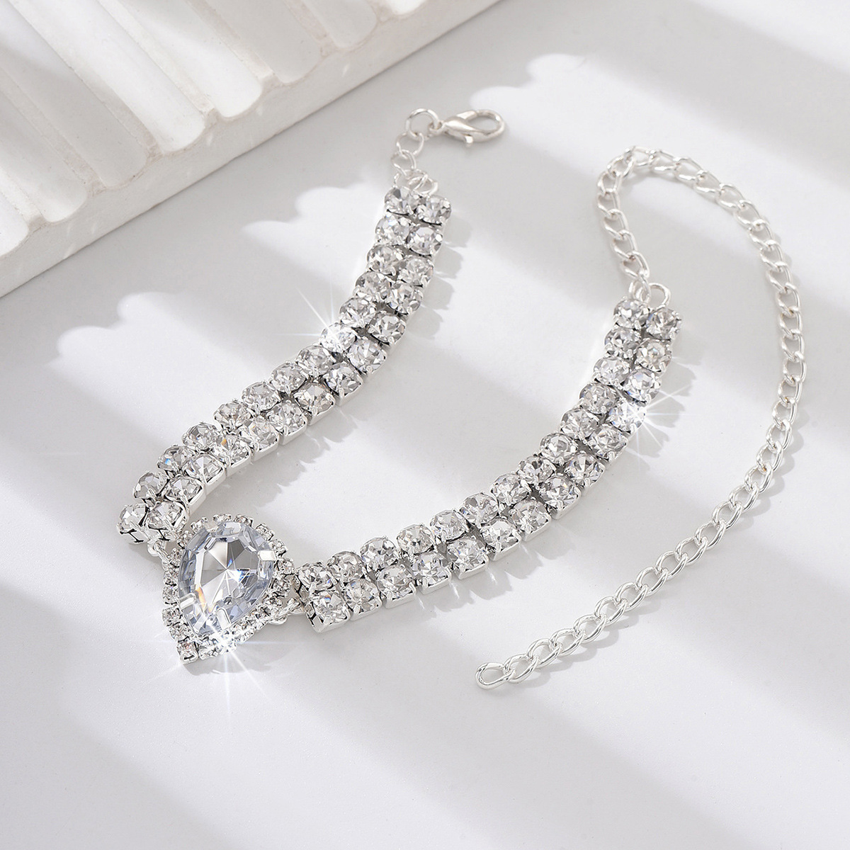 AliExpress transfronterizo goteo de agua doble tobilla sexy estilo exótico de alto nivel de diamantes de diamante de tobilla joyería para mujeres image 5