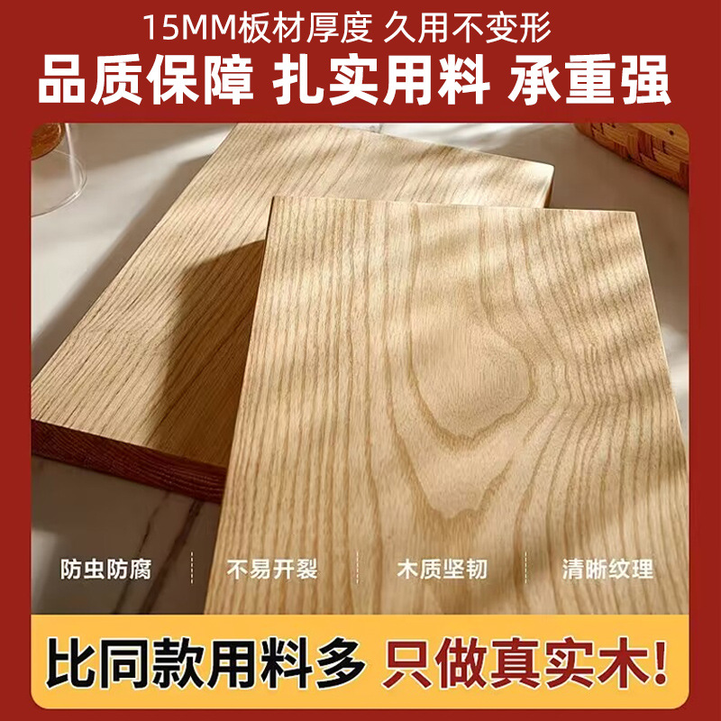 All solid wood wardrobe home bedroom pine sliding door customizable…