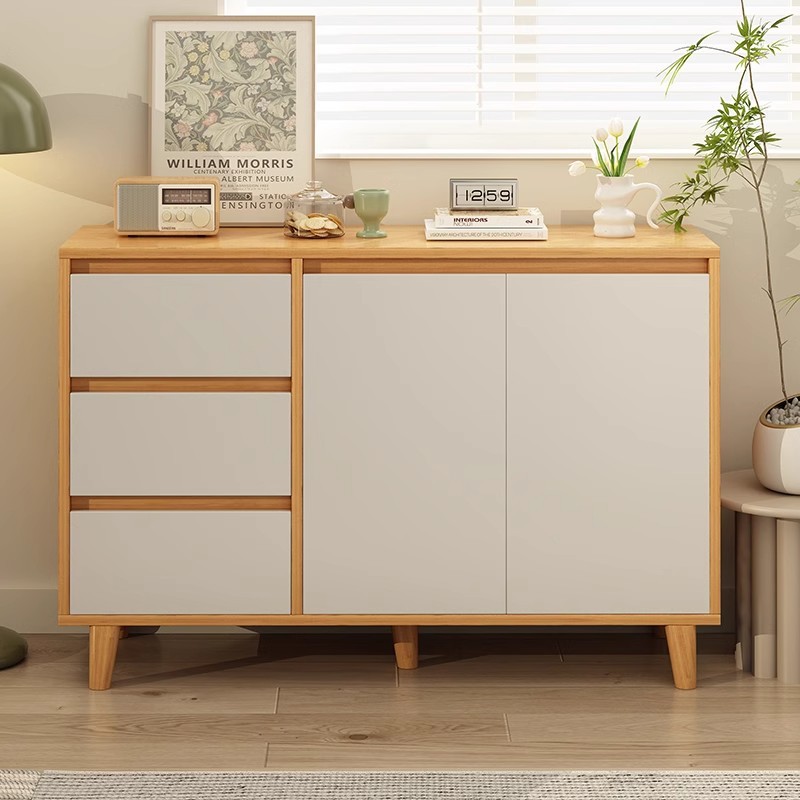 Gabinete de comidas de madera integrado contra la pared armario pequeño armario armario de almacenamiento armario doméstico sala de estar armario de almacenamiento armario de té