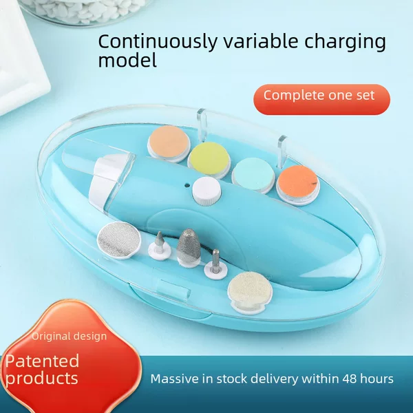 Dropshipping Rechargeable Newborn Anti-Pinch Nail Clippers Children's Electric Nail Clipper Set Baby Nail Polisher