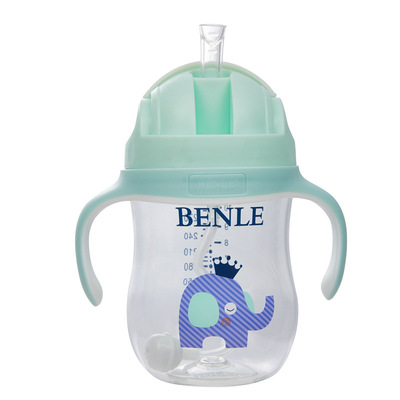 factory supply High permeability children Straw cup baby baby Trainer Cup Leak proof straw Handle children Water cup