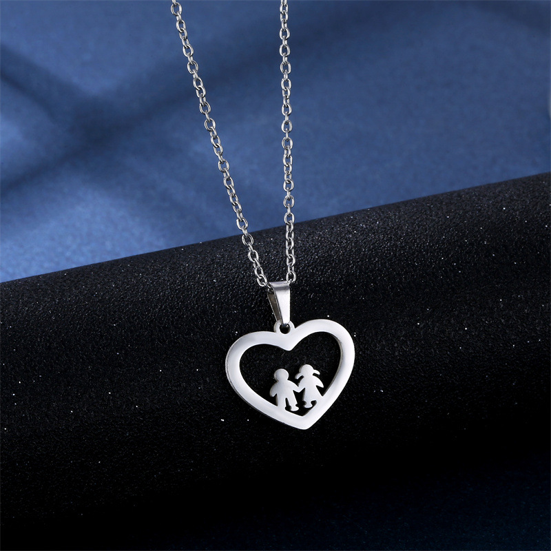 fashion boys and girls pendant stainless steel necklace earrings