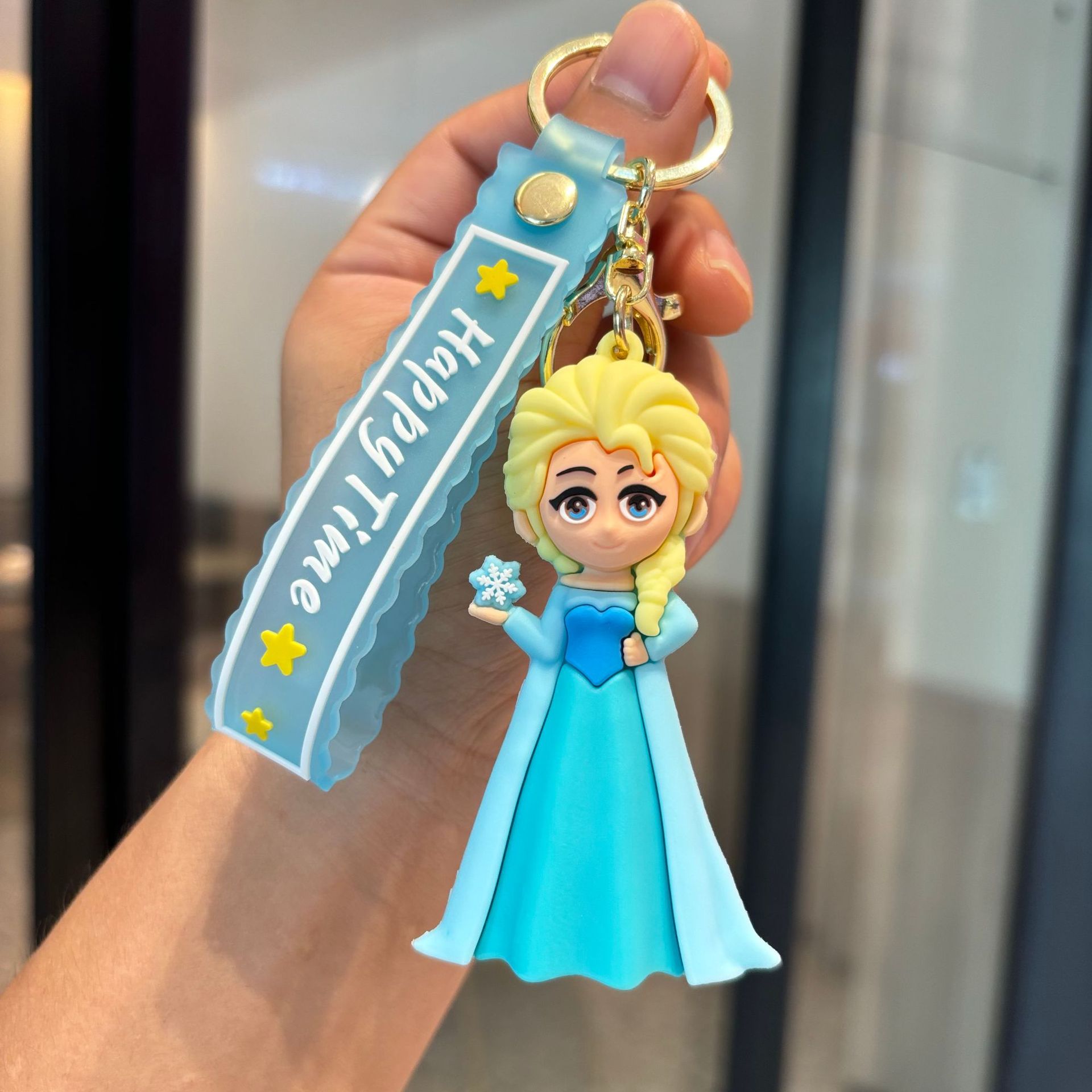 Caricatura sirena llavero colgante Blancanieves lindo muñeca llavero de coche muñeca regalo pequeño