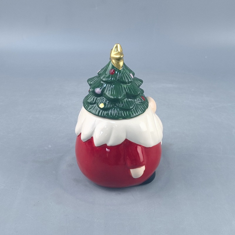 Navidad americana transfronteriza Santa enano frasco pintado nubes como decoración de mesa de árbol de Navidad de cerámica