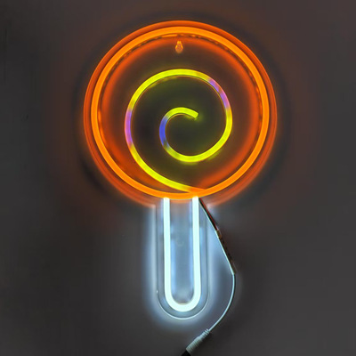 Symphony Multicolor adjust LED The neon lights Lollipop candy metope decorate Equipped with adjustable brightness