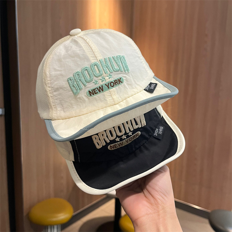 Sombreros para niños, sombrilla fina de verano, gorras de protección solar, gorras de béisbol de malla transpirable de moda para niños y niñas