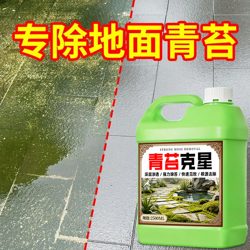 Moss Remover for Cement Floors, Wall and House Moss and Algae Cleaner, Large Container Moss Remover for Cement Floors, Wall and House Moss and Algae Cleaner, Large Container