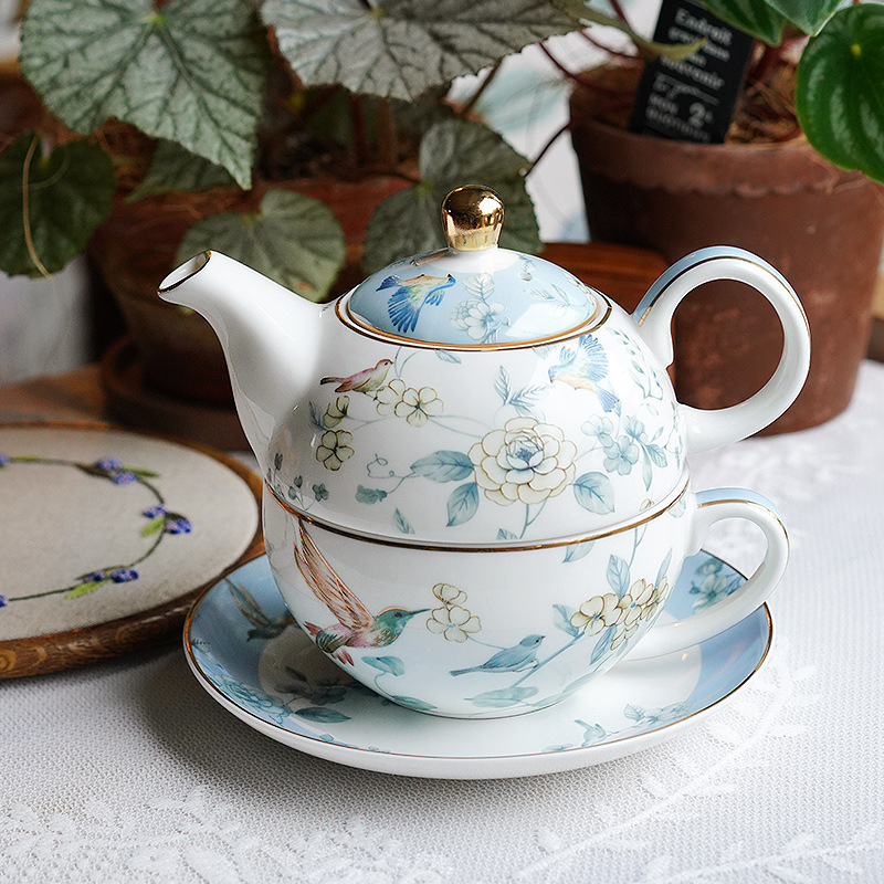 British teapot mother and child pot afternoon tea set one pot one cup saucer high-end exquisite ceramic afternoon tea cup set gift box