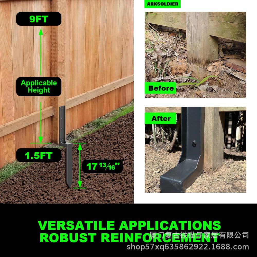 Kit de Anclaje de Reparación de Postes para Cercas y Jardín