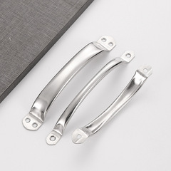 Stainless steel drawer cabinet door handle with thick hollow flat tube furniture handle, cutting board round tube bow-shaped handle