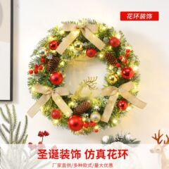 新しいクリスマスガーランドドアハンギング籐 40/50/60 センチメートルクリスマス装飾ガーランドドアハンギングホテルシーン