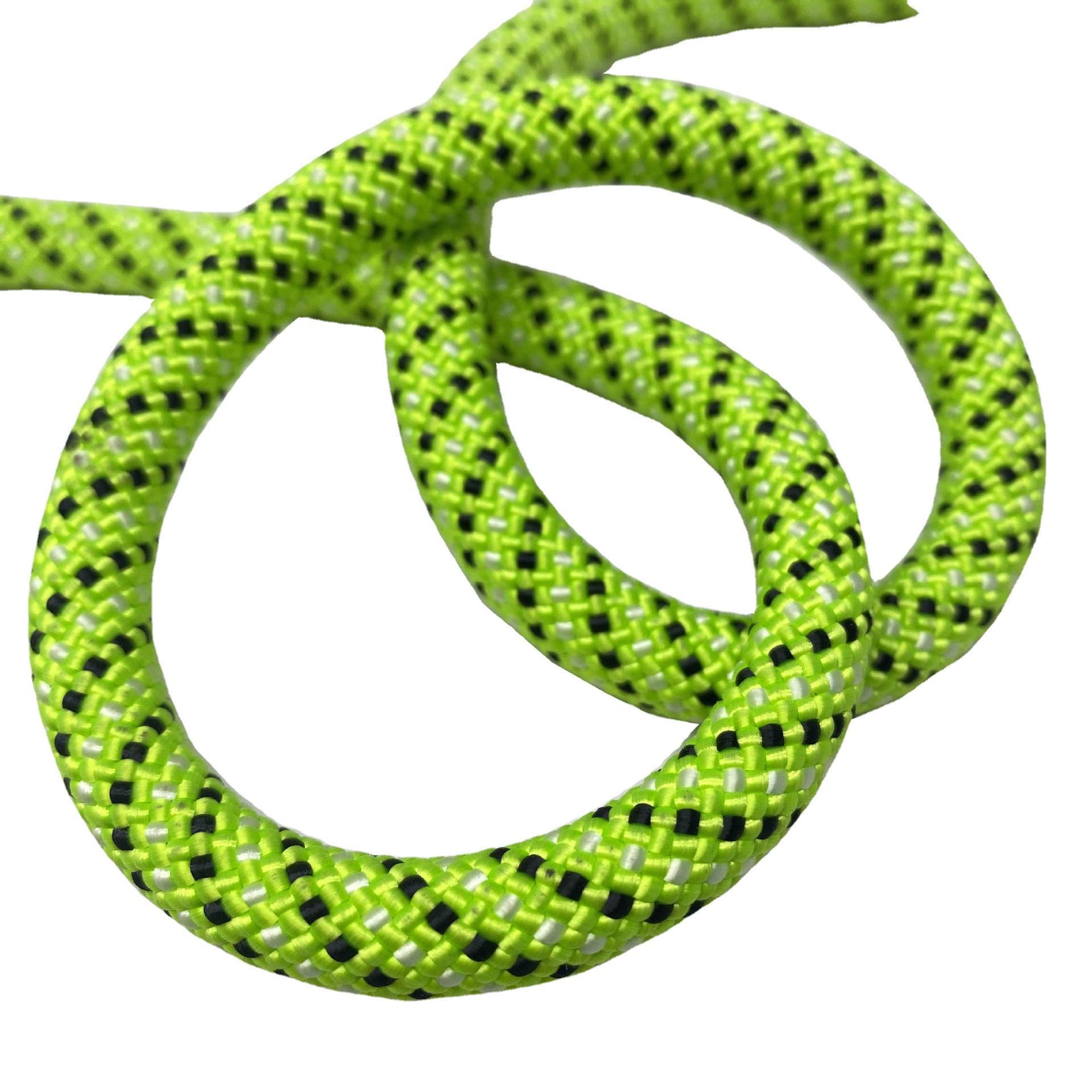 厂家直销 涤纶荧光色静力绳 户外攀岩防坠落绳 速降绳 救援绳