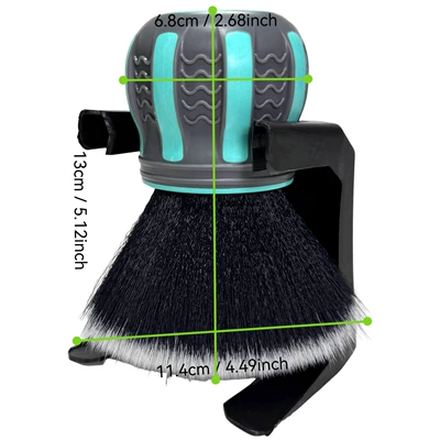 Bristle Brush, Removable Handle Dust Sweeping | Car cleaning tools - green-gray-145109cm270g