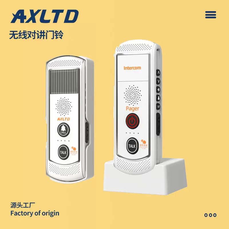 厂家批发跨境外贸无线超远距离楼宇穿墙非可视对讲门铃跨境热销