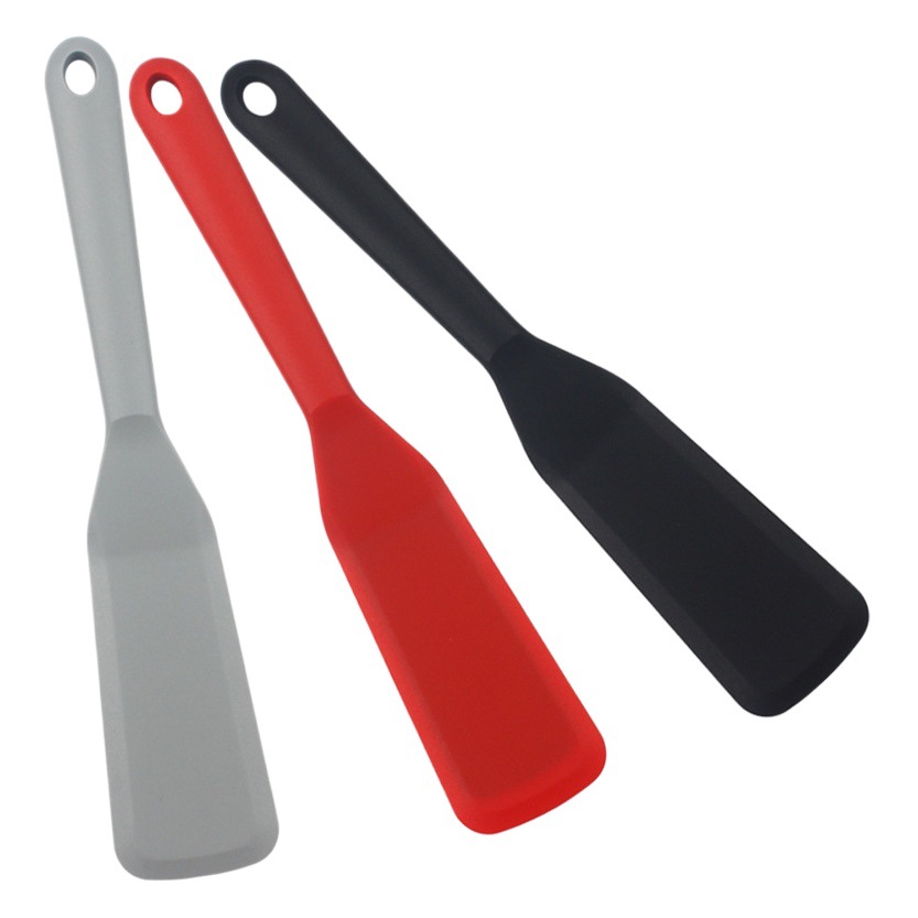 Cocina espátula de silicona pala de freír sartén antiadherente espátula de pescado espátula densa espátula de panqueque espátula de tamaño pequeño herramientas de cocina