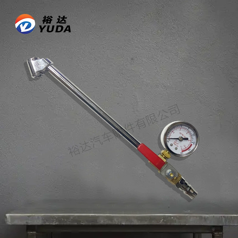 Yuda прямые продажи металлический двойной механический измерительный прибор надувной стержень быстрая надувная воздушная насадка манометр в шинах инструмент для измерения давления